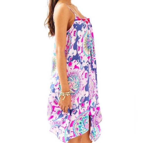 NWOT Lilly Pulitzer Play That Trunky Music Rooney 100% Silk Dress Size XS - Picture 3 of 12